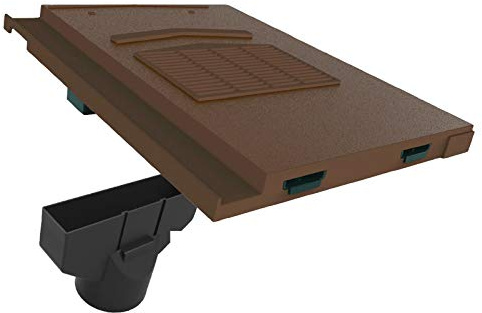 Brown Marley Modern, Mini Stonewold Non-Profile Roof Vent Tile & Pipe Adapter