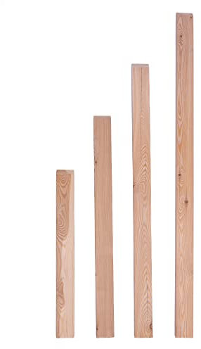 Gartenwelt Riegelsberger 10 Stück Zaunlatte aus Lärchenholz Höhe 100 cm Typ B 21x65 mm Lärche Oben 30° abgeschrägt