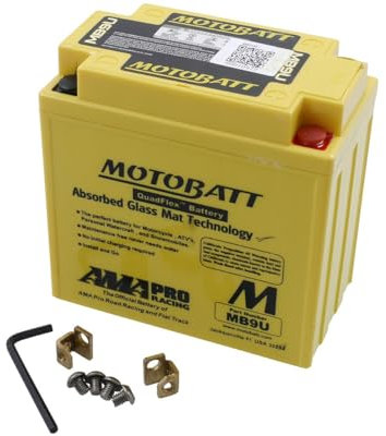 MOTOBATT Batterie 12 V 11 Ah (MB9U) [wartungsfrei & versiegelt] kompatibel für Suzuki GN 125 NF41A 1982-2001