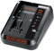 BLACK+DECKER BDC2A-QW Chargeur pour batterie lithium-ion 18 V/54 V, Noir