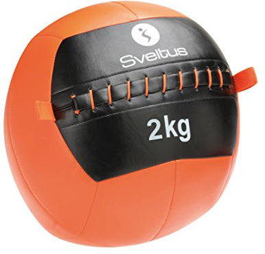 Sveltus Wall Ø 35 cm-2kg Medizin Ball Unisex Erwachsene, Orange und Schwarz