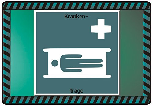 Schild Hinweisschild Hinweis Krankentrage Trage Krank Verletzt Arzt Ambulanz