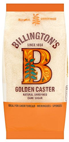 Billington's Golden Caster Natural Unrefined Cane Sugar, 500 g, Pack of 10