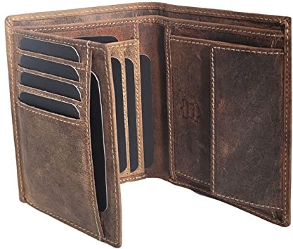 Frédéric&Johns® Portefeuille Homme en Cuir Véritable – Modèle Stone – Style Vintage – Protection RFID – Compact et Élégant – Compatible Permis de Conduire