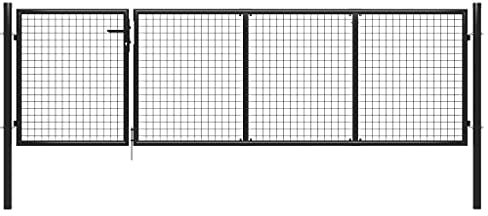 Einfahrtstor,Gartentor,Hoftor,Gartentor Stahl 350 x 100 cm Anthrazit