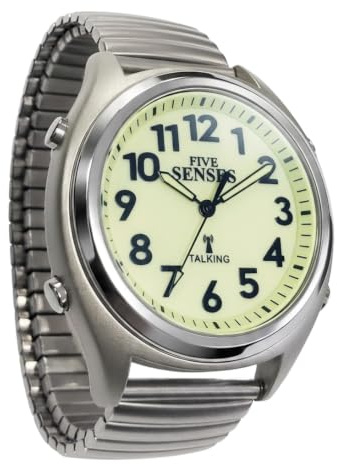 Atomic Talking Watch for Seniors - Loud Sound Alarm with Super Luminous Dial - Ideal for Visually Impaired Men & Women - Large Face with Talking Time Feature