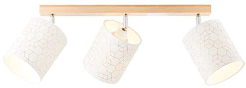 Brilliant Living Galance Deckenstrahler holz hell/weiß 86730/75