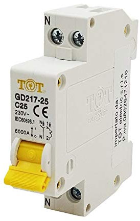 TOT Electric interruttore magnetotermico automatico 1P+N 6 kA 1 modulo 10 16 20 25 32A ampere (32 Ampere)