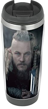 Profiles Vikings Ragnar Lothbrok I Am The Winter - Travel Mug, Thermal Insulated Cup for Hot and Cold Beverages Drinks