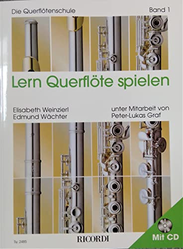 Lern Querflöte spielen Band 1 (SY 2485, 9783931788391) mit Online-Audiotracks + Soundman Querflöte-Reinigungstuch (Starterset)