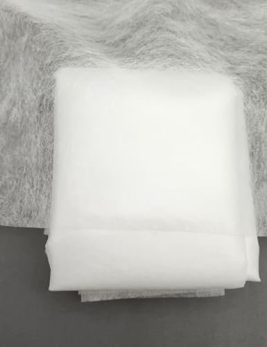 YLM1991 Double Sided Iron-On Fusible Interfacing,150cm Wide Hemming Wonder Tapes Fabric for Sewing Crafts DIY Supplies,No Sewing Needed (white 40g 59 inches x 2m)