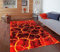 Hot Lava Teppich, Lava-Teppich, Boden ist heiße Lava, Vulkan Bodenteppich C942 = 60 x 80 cm