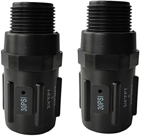 Reguladores De Presión 30psi Sistema De Riego Por Goteo Reductor De Presión Válvula De Flujo Bajo Reductor De Presión De Riego Regulador Del Sistema De Riego Para Jardín 3/4 Pulgadas 2pcs