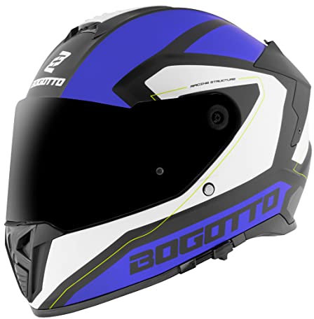 Bogotto FF122 BGT Helm, blau/weiß, 2XL