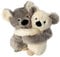 Habibi Premium Wärmekissen/Stofftier f. Kinder+Erwachsene – 1960 Hugys Koala Papa (grau) + Kind (creme), Kuschelfreunde 2er Set, herausnehmbare Hirsefüllung, zum Erwärmen i.d. Mikrowelle/Backofen