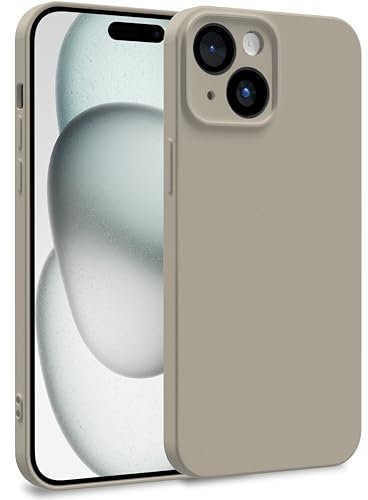 MyGadget Funda para iPhone 15 en Silicona TPU - Carcasa de Doble Capa - Case Resistente Antigolpes y Anti choques - Ultra Protectora Gris Oscuro