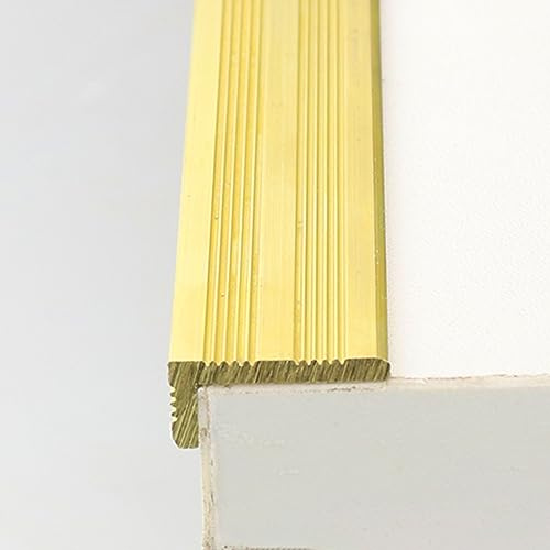 Treppenkantenprofil Kupferne Treppenschwellen-Übergangsstreifen, Bodenkantenverkleidung aus Vinyl/Teppich/Holz/Fliesen, Hochleistungstreppenkantenschutz, Rutschfeste Trittstufen(1.8cm(1 3/4) wide)