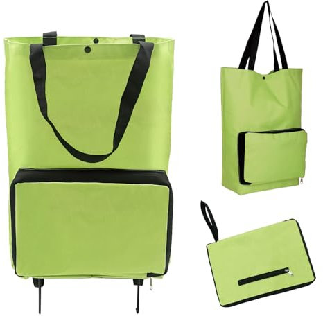 LYFJXX Dolly Trolley with Wheels and Large Capacity Shopping Bag, Portable, Portable and Foldable Fabric Shopping Cart for Shopping, Camping, Fishing, Travel