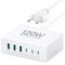 120W USB C Ladegerät 6 Port USB Mehrfach Ladegerät Schnellladegerät Netzteil Ladestecker PD 3.0 Power Adapter für iPhone 16 15 14 Pro Max 13 12 SE 2020 XS XR 8 7, Samsung, Handys