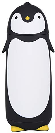 OUKENS Pinguin-Vakuum-Thermoskanne aus Edelstahl, Niedliche Pinguin-Thermalwasserflaschen, 300 Ml Doppellagige Wasserflasche Für Drinnen Und Draußen (schwarz)(Schwarz)