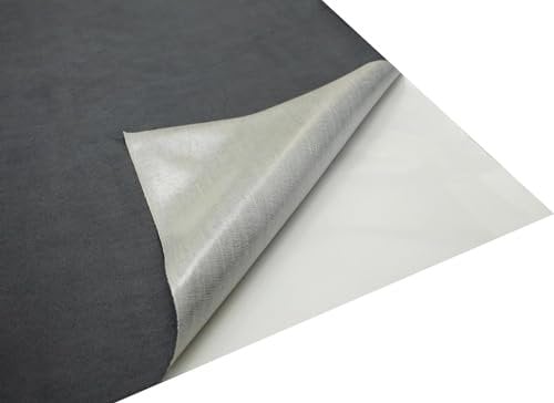 Fabreco – Selbstklebender Stoff - NUBUK 300 g/lfm | Dachhimmel Stoff Selbstklebend | Velourstoff Zum Kleben – 50 x 148 cm | Mikrofaser Samtstoff Selbstklebend für Auto, Möbel & DIY – Dunkelgrau