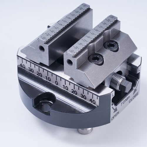 XinDian H67-FL Selbstzentrierender Schraubstock, 11,51 cm Durchmesser | 0–90 mm Backenöffnung, 115 x 105 x 70 mm / 4.53x4.13x2.76in, 70 Nm, ± 0,02 mm Wiederholung. Legierter Stahl