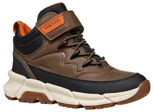 Geox J FLEXYPER Plus Boy, Stivaletto, Brown Cotto/Black, 33 EU