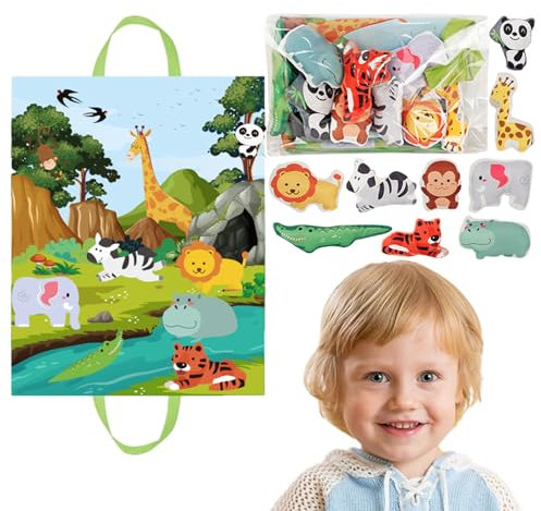 PUCHEN Kinderspielteppich, Stadtstraßenteppich, 2-in-1-Kinderspielteppiche mit Stoffauto und LKW, Kinderteppich-Spielmatte City Rollenspiel, Lernspielzeug mit Rasselpapier-BB-Gerät für Jungen und
