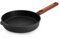 Woll Eco Logic QXR - Sartén plana de hierro fundido (inductiva, diámetro de 24 cm, 5 cm de alto, con mango de madera sostenible extraíble, apta para todo tipo de cocinas, sin PFAS, revestimiento