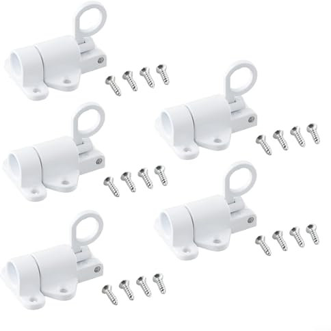 5 Pcs Door Spring Bolt, Aluminium Alloy Door Latch Sprung Attic Loft Ceiling Hatch Lock Catch Tool with Screws for Cupboard Wooden Doors