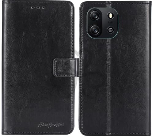 TienJueShi Black Book Stand Retro Flip Leather Protector Phone TPU Silicone Case ForBlackview wave 6c 6.56 inchGel Cover Etui Wallet