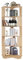 Nisorpa 5 Tier Corner Standing Shelf L Shaped Corner Bookshelf Unit Free Standing Bookcase Free Standing Corner Shelf Book Storage Display Rack for Living Room Bedroom Office