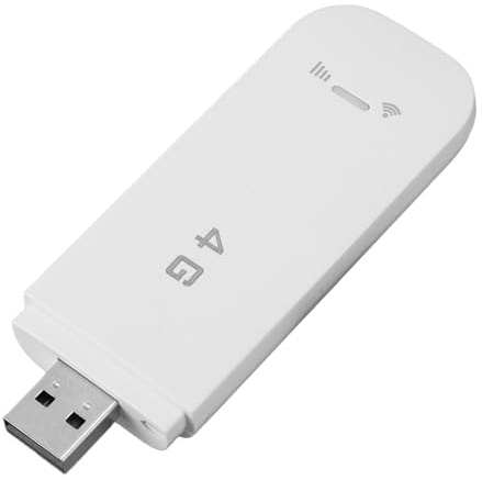 Tragbarer 4G LTE USB WLAN Router, Mobiler Pocket Hotspot mit WPA WPA2 WLAN Verschlüsselung, Reise Hotspot, Verbindung mit Bis zu 10 Geräten (White)