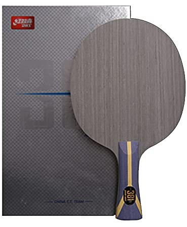 Turnier-Tischtennisschläger-Sohle, 5+2c-Tischtennisschläger-Sohle/Carbon/Langer Griff