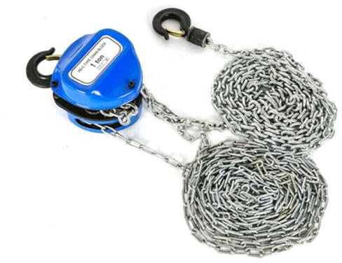Polea de cadena, 1000 kg, profesional, 1000 kg, 4 metros, polipasto de cadena, polipasto de mano, polipasto manual