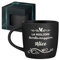 Maverton Tazza da caffè latte o tè in ceramica - 400 ml - Incisione personalizzata - Bicchiere con manico per bevande per Lei - Tazze da colazione per compleanno donna - Interno nero - sorella