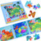 Kinderpuzzle Magnet,61-Teilige Puzzle Beschäftigung,Magnete Puzzle Buchen für Kinder,Dinosaurier Puzzle für Kinder Puzzle ab 5,Reisespiele Kinder ab 3 5 Lernmagnet-Geschenk für den Roadtrip Flugzeug