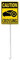 Geroclonup Lustiges Schild für den Hof, Roboter, Rasenmäher, Kreuzung, Schild mit Pfahl, 17,5 x 22 cm, rostfreies Aluminiumschild für Hof, Garten, Rasen, Straße, Outdoor