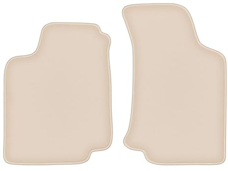 Velours-Fußmatten vorne passend für Volkswagen Golf III 1993-2002, Beige | passend für Cabrio/Schrägheck/Kombi; geschorener Premium-Velours (100% Polypropylen), ca. 8 mm
