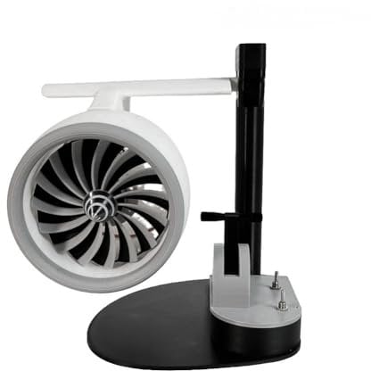 Qusedwey Desktop-Jet-Ventilator, Turbofan, USB-Ventilator, Turbofan-Motorform, 3D-Druck, Turbofan-Motormodell, Spielzeug