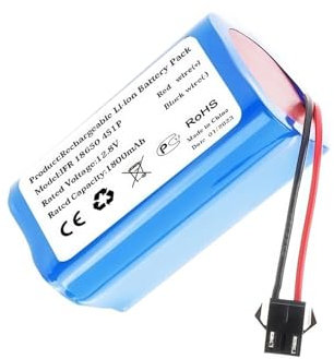 qmcfns Batería De Iones De Litio For Aspiradora Robot, 1800 MAh, IFR 18650 4S1P Compatible con Lefant M201 M 201