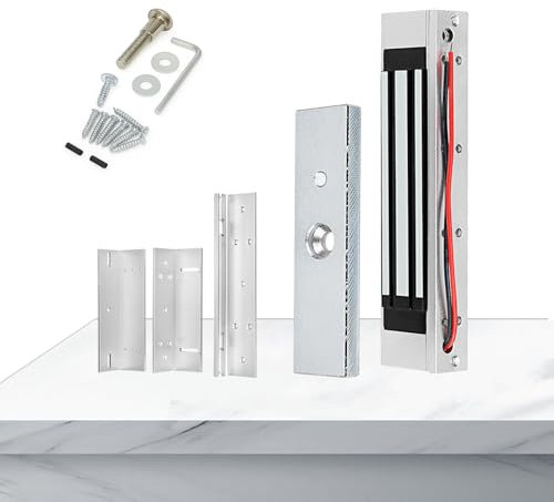 XYBkey Serratura magnetica singola serratura elettrica a porta singola 180 kg/300 libbre con staffa ZL DC12V Fail Safe NC Electric L ock Retention per sistema di controllo accessi alla porta