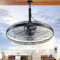 TRUYOK Outdoor Deckenventilator mit Beleuchtung und Fernbedienung IP65 Wasserdicht Aussen Ventilator Deckenlampe Leise Dimmbar Lampe mit Ventilator 6 Gang Lüfterlicht für Schlafzimmer Balkon Außen