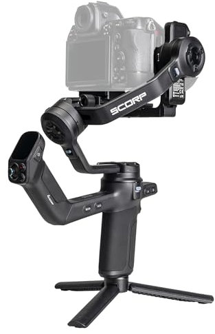 [Ufficiale] Feiyutech SCORP 3 Stabilizzatore per Fotocamera con Tracciamento AI Integrato 4.0,Carico utile di 3,5kg, Maniglia Staccabile con Controllo Wireless da 12m,Controllo Bluetooth/Cablato