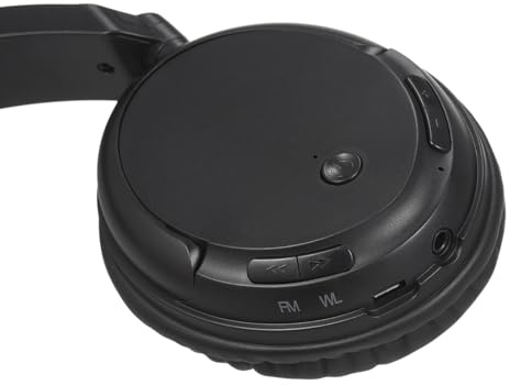 Cuffie Wireless Premium con Radio FM e Connessione Cablata da 3,5 Mm, Distanza Fino a 30 M, Cancellazione del Rumore, Archetto Regolabile, Cuscinetti Auricolari Ultra Morbidi,