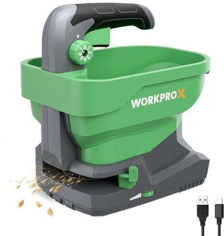 WORKPRO Akku Düngerstreuer 7,2V, Handstreuer für Rasendünger
