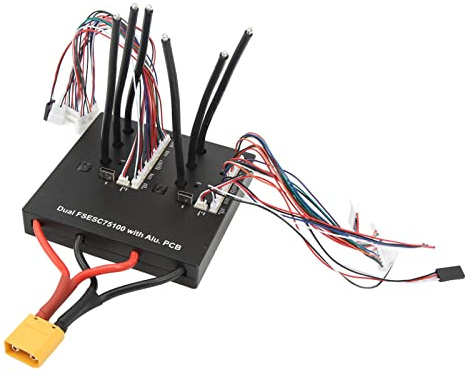 Zerodis Elektrischer Geschwindigkeitsregler aus Aluminium mit Doppelantrieb, Hochstrom-MOS-Röhren, 168-MHz-CPU, Präzisionssteuerungsmodus für Bürstenlose Motoren