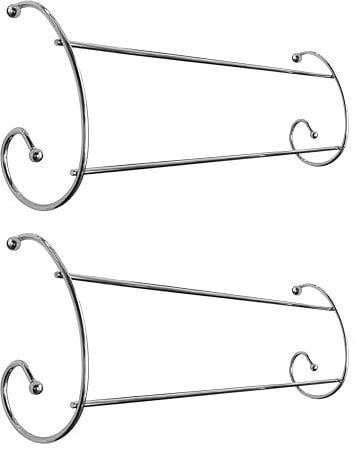 Premier Housewares 1900038 Twin Rail Radiator Airer Set of 2 Chrome Clothes Airer Indoor Clothes Airers Indoor Radiator Towel Rail Rail Radiator for Clothes, Silver, H11 x W61 x D18cm