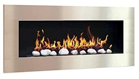 Kaminbau Mierzwa Ethanolkamin Gelkamin Kaminofen Wandkamin Design Don Fuego XXL incl. Set Dekosteine - Edelstahl