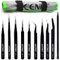 Acenix, set di 10 pinzette professionali ESD antistatiche in acciaio inox, con punta curva in nylon nero, per elettronica, gioielli, lavoro, hobby